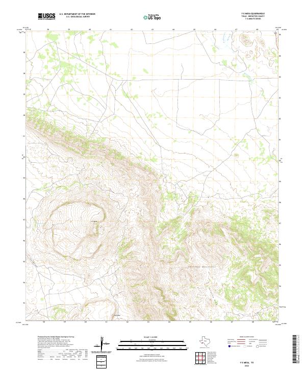 USGS Topographic Map – Y E Mesa