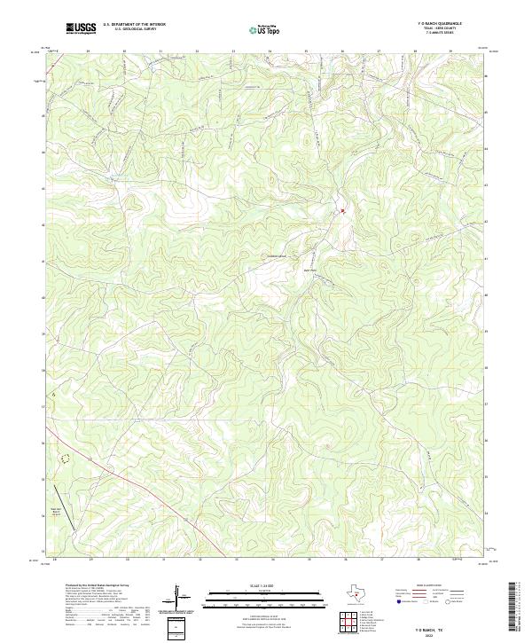 USGS Topographic Map – Y O Ranch