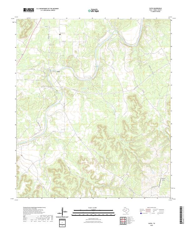USGS Topographic Map – Yates