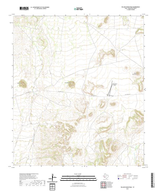 USGS Topographic Map – Yellow House Peak