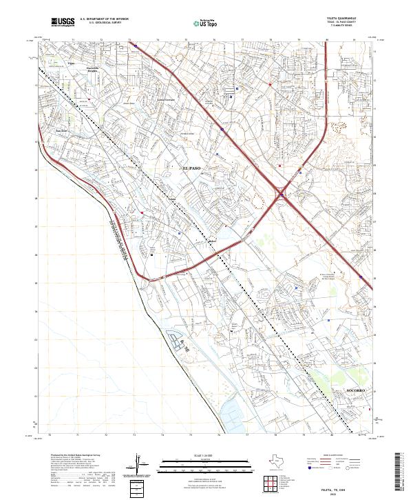 USGS Topographic Map – Ysleta