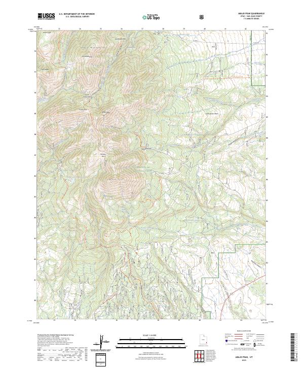 USGS Topographic Map – Abajo Peak