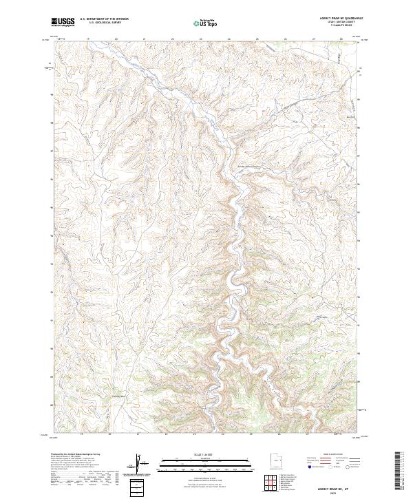 USGS Topographic Map – Agency Draw NE