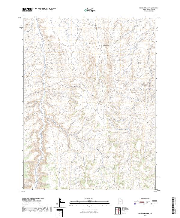 USGS Topographic Map – Agency Draw NW