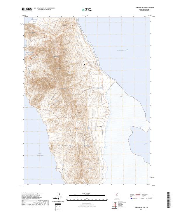 USGS Topographic Map – Antelope Island
