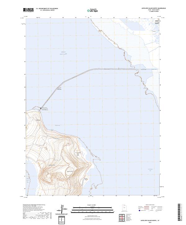 USGS Topographic Map – Antelope Island North