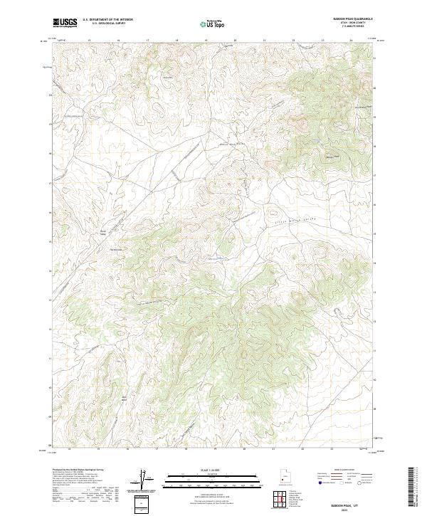 USGS Topographic Map – Baboon Peak