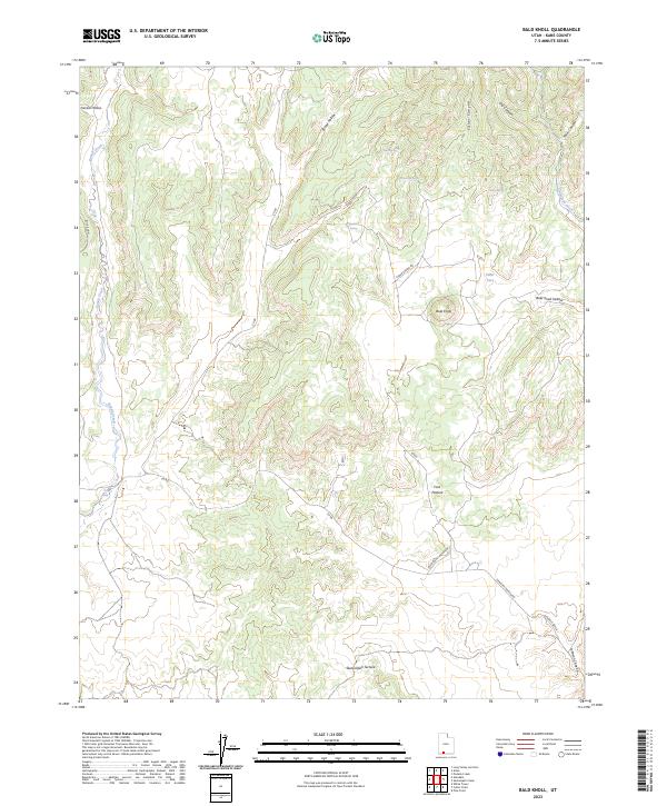 USGS Topographic Map – Bald Knoll