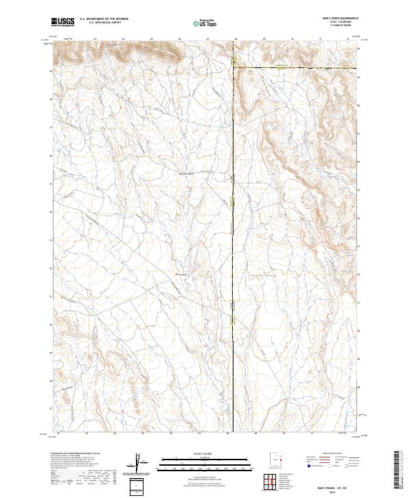 USGS Topographic Map – Bar X Wash