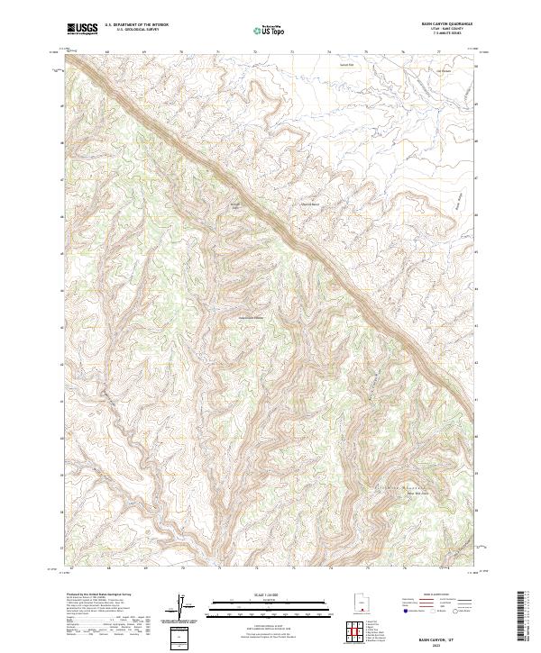USGS Topographic Map – Basin Canyon