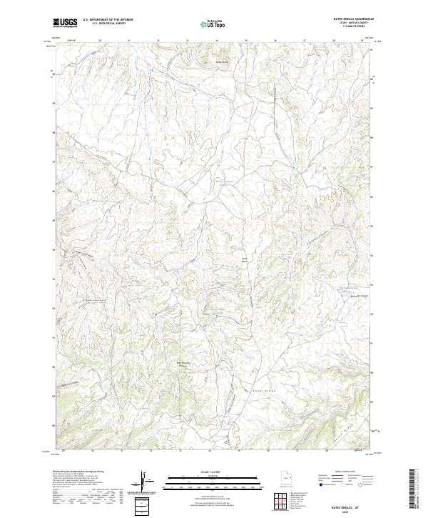 USGS Topographic Map – Bates Knolls