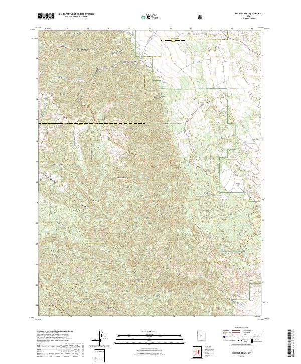 USGS Topographic Map – Beehive Peak