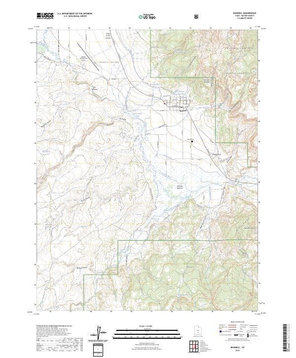 USGS Topographic Map – Bicknell