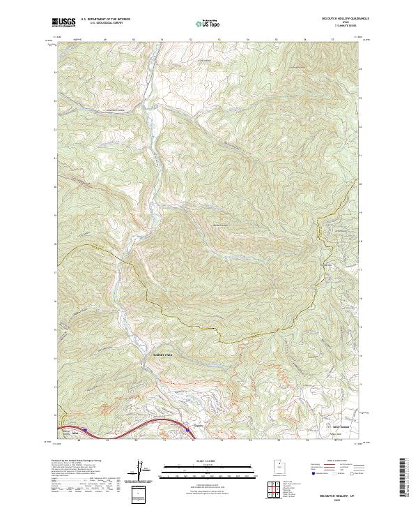 USGS Topographic Map – Big Dutch Hollow