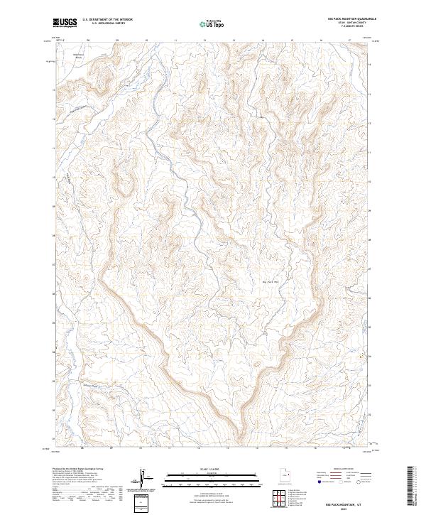 USGS Topographic Map – Big Pack Mountain