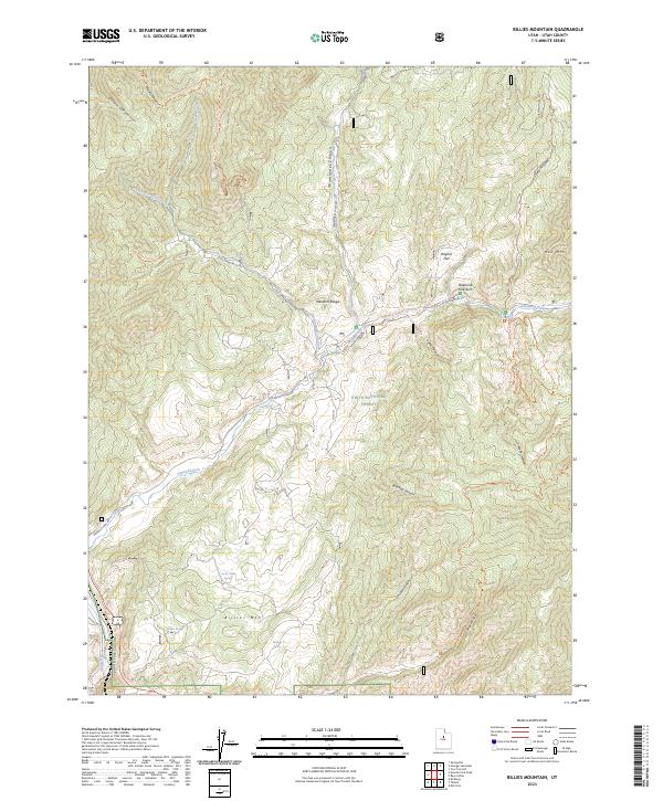 USGS Topographic Map – Billies Mountain