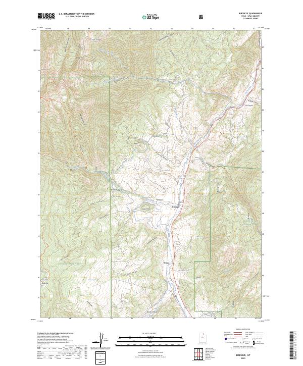 USGS Topographic Map – Birdseye