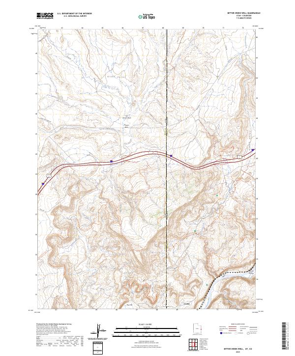 USGS Topographic Map – Bitter Creek Well