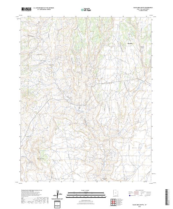 USGS Topographic Map – Black Mesa Butte