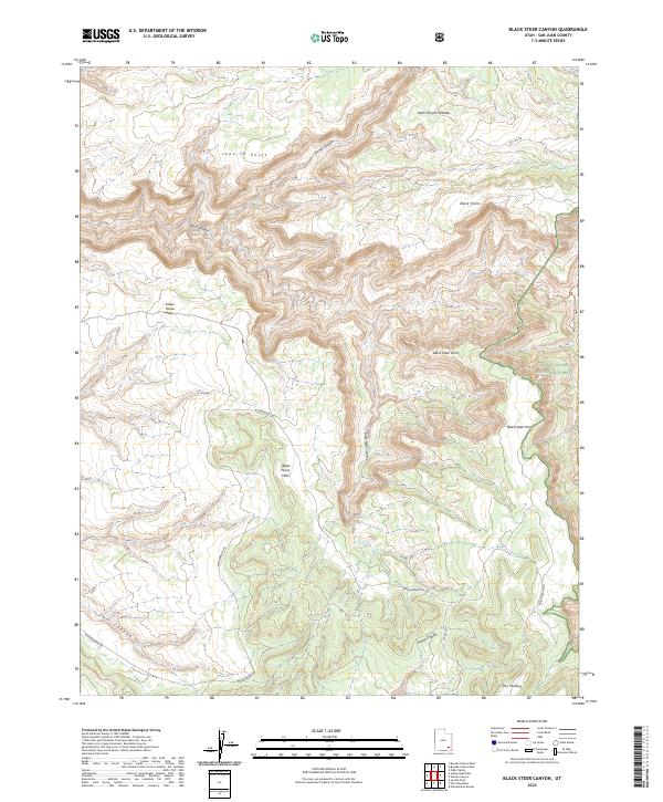 USGS Topographic Map – Black Steer Canyon