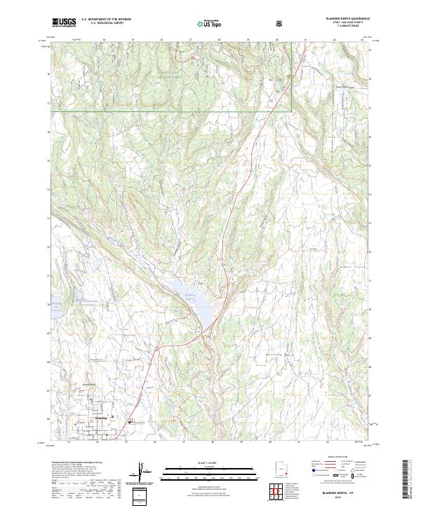 USGS Topographic Map – Blanding North
