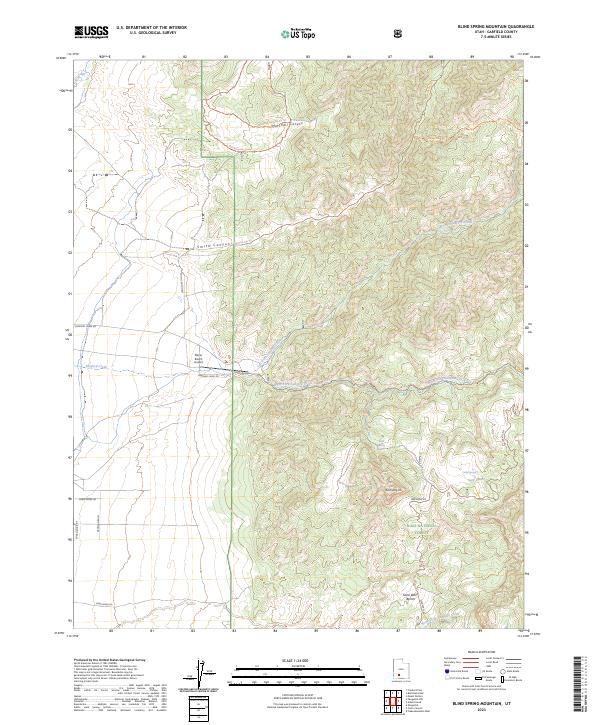USGS Topographic Map – Blind Spring Mountain