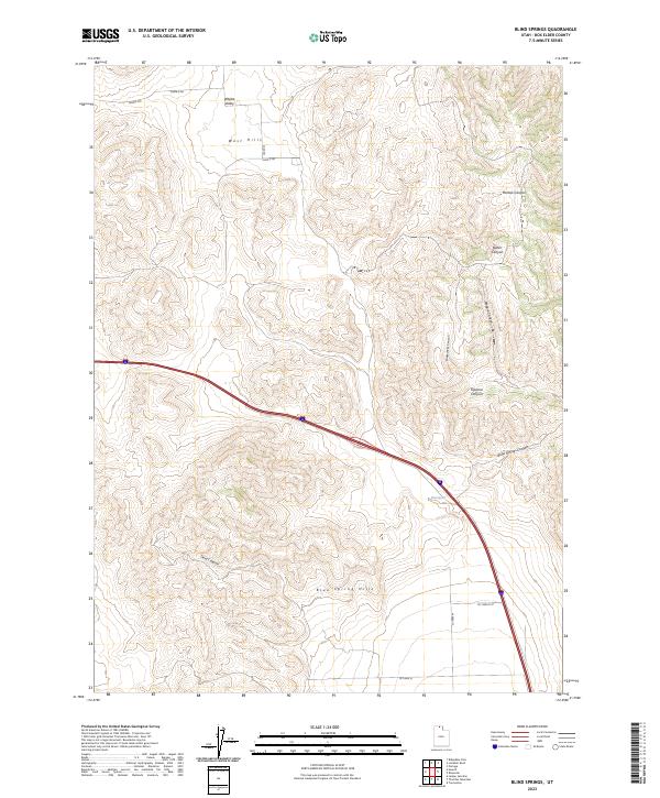 USGS Topographic Map – Blind Springs