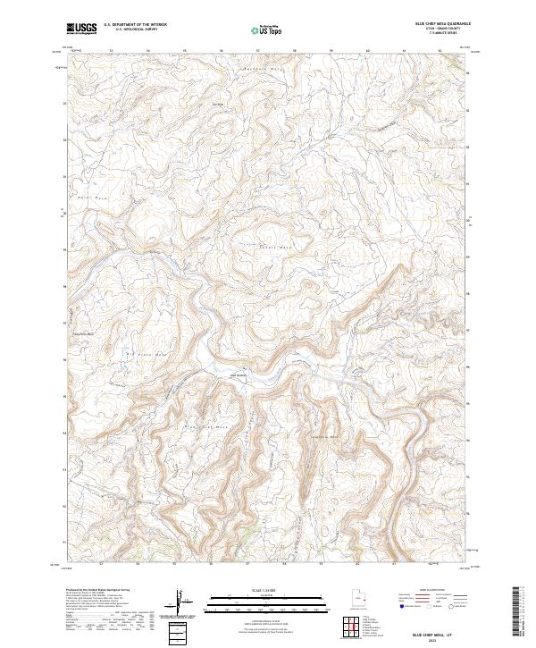 USGS Topographic Map – Blue Chief Mesa