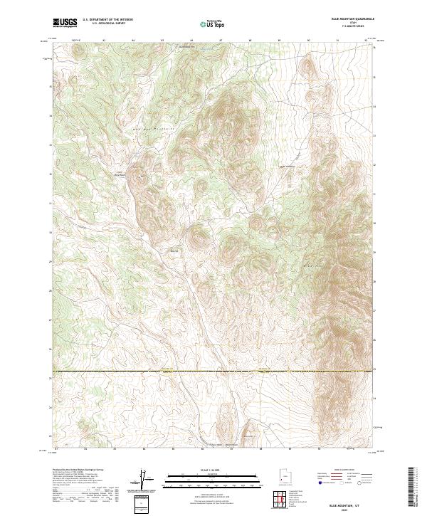 USGS Topographic Map – Blue Mountain