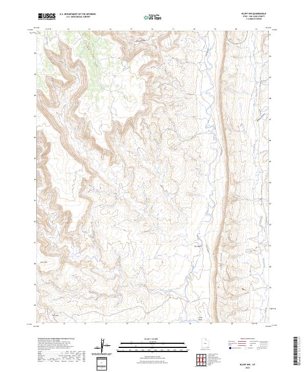 USGS Topographic Map – Bluff NW