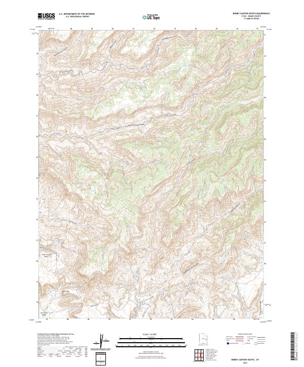 USGS Topographic Map – Bobby Canyon South