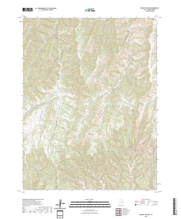 USGS Topographic Map – Bogart Canyon