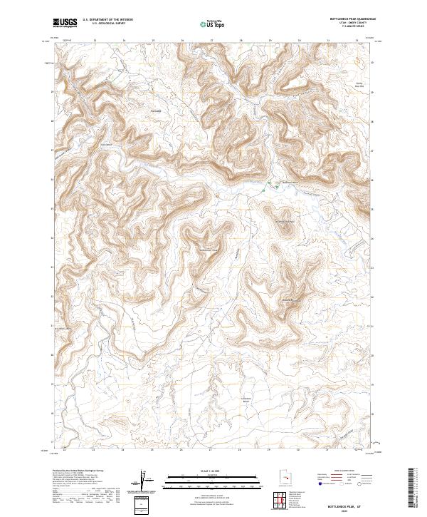 USGS Topographic Map – Bottleneck Peak