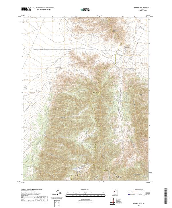 USGS Topographic Map – Boulter Peak