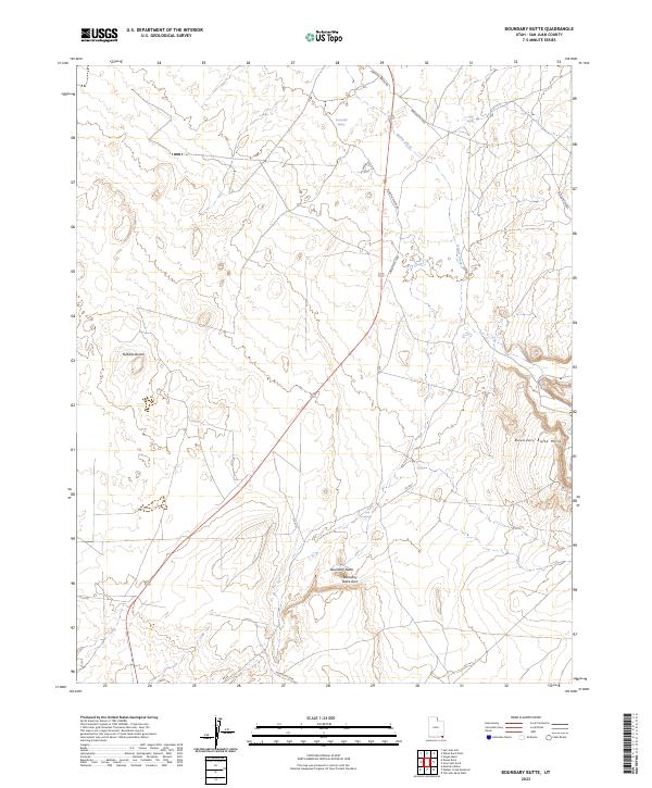 USGS Topographic Map – Boundary Butte