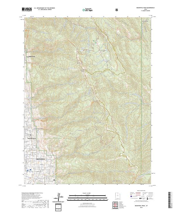 USGS Topographic Map – Bountiful Peak