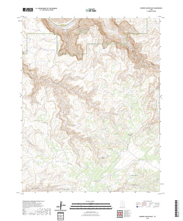 USGS Topographic Map – Bowdie Canyon East