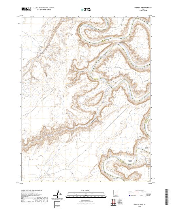 USGS Topographic Map – Bowknot Bend
