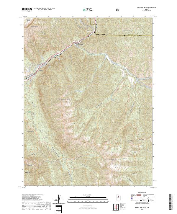 USGS Topographic Map – Bridal Veil Falls