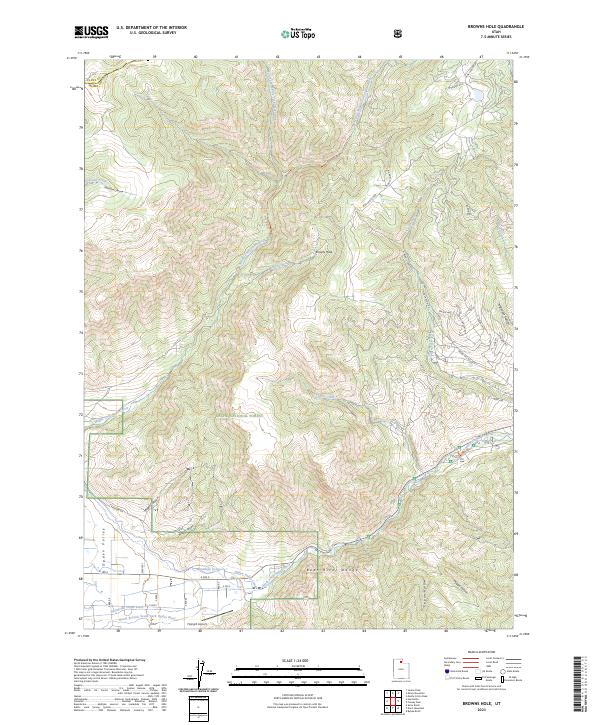 USGS Topographic Map – Browns Hole