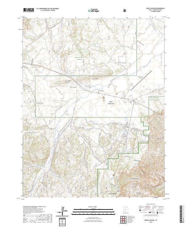 USGS Topographic Map – Bryce Canyon