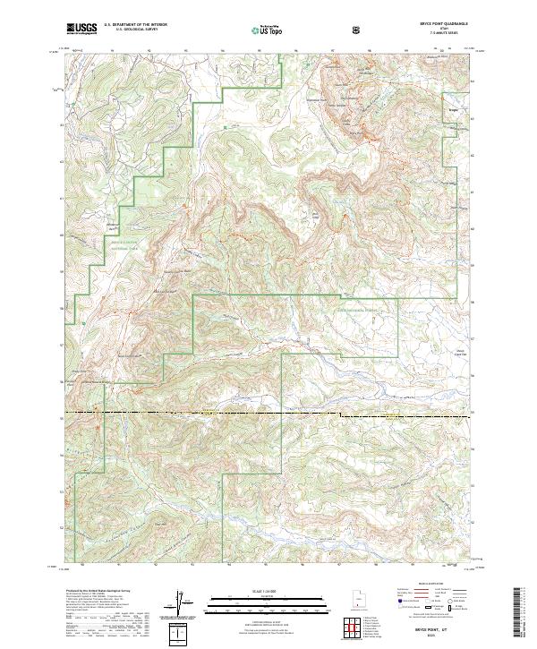 USGS Topographic Map – Bryce Point