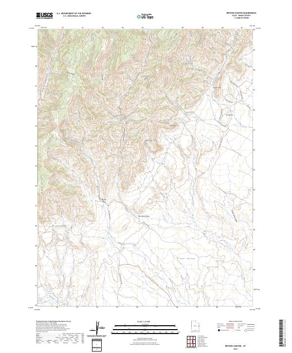 USGS Topographic Map – Bryson Canyon