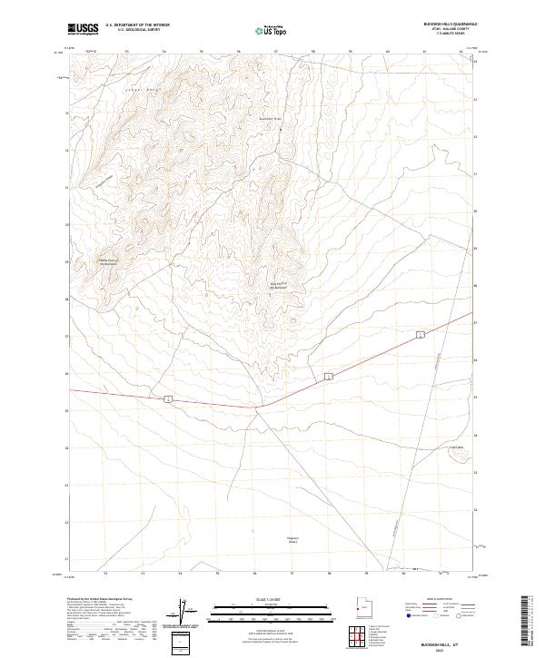 USGS Topographic Map – Buckskin Hills