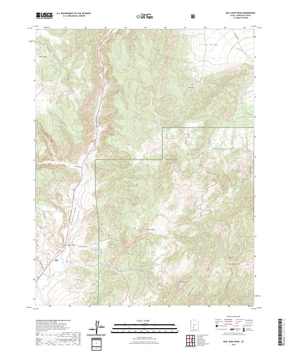 USGS Topographic Map – Bull Rush Peak