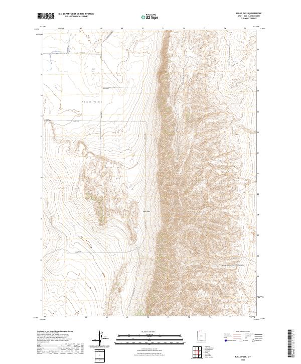 USGS Topographic Map – Bulls Pass