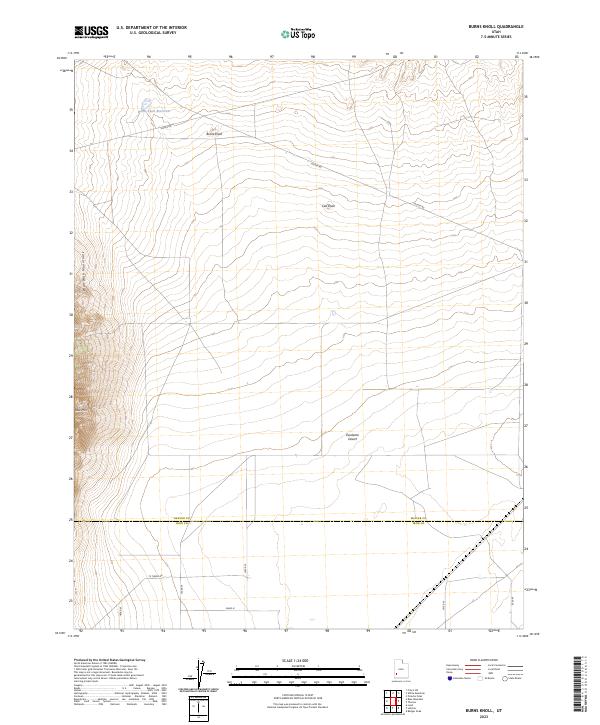 USGS Topographic Map – Burns Knoll