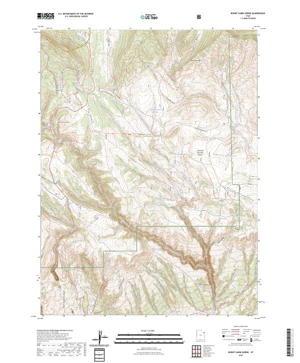 USGS Topographic Map – Burnt Cabin Gorge