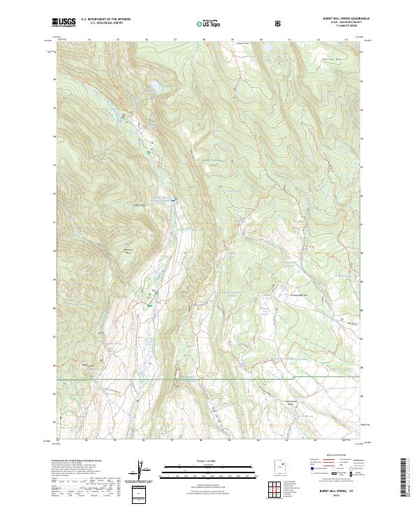USGS Topographic Map – Burnt Mill Spring