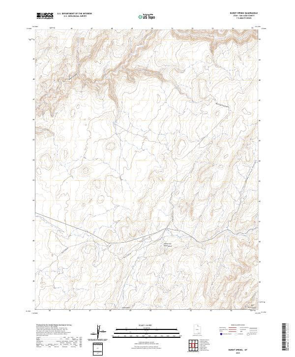 USGS Topographic Map – Burnt Spring